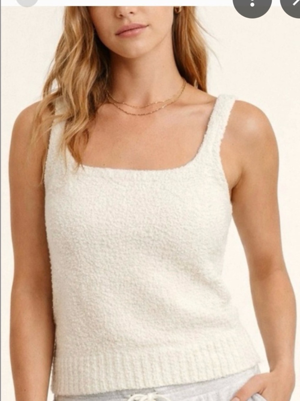 Free People Movement Cozy Fuzzy Sherpa Knit Tank Blouse Small‎ New